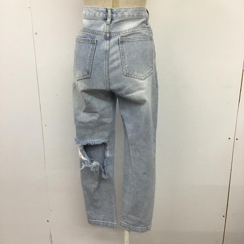 エムピーストゥディオ M.P Studios パンツ デニム、ジーンズ BIRD H.K CSS19 ダメージ 1 無地 青 / ブルー /  レディース USED 古着 中古 10103769