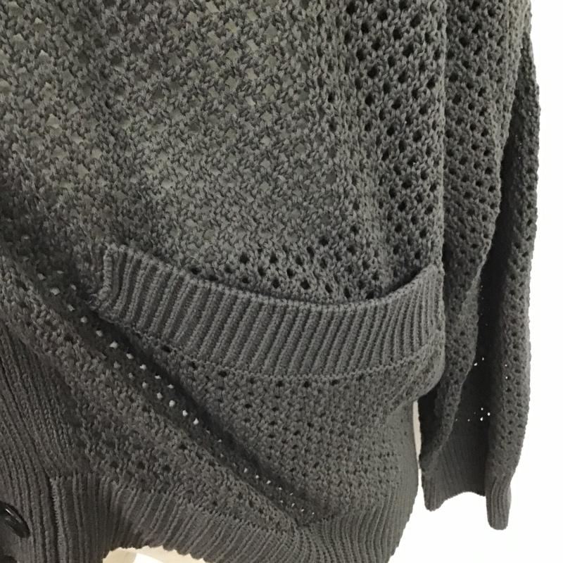 ウィム バイ リドム WYM LIDNM カーディガン 長袖 WYcd531 MESH WIDE CARDIGAN M 無地 チャコールグレー / チャコールグレー / メンズ USED 古着 中古 10103773
