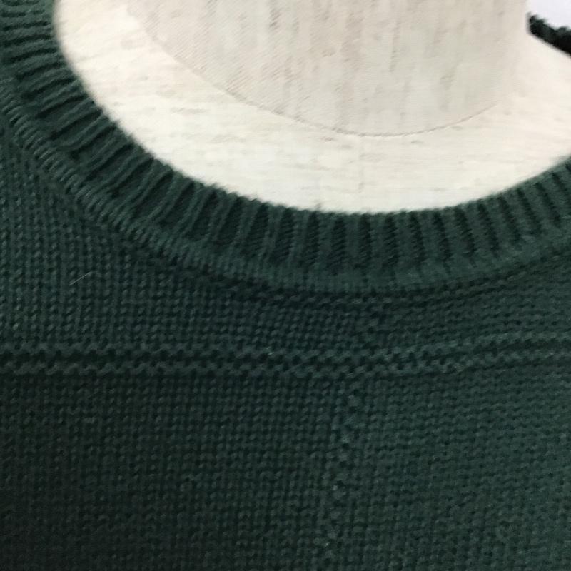 アイゾッド IZOD ニット、セーター 長袖 コットン クルーネック L ワンポイント 緑 / グリーン / メンズ USED 古着 中古 10103791