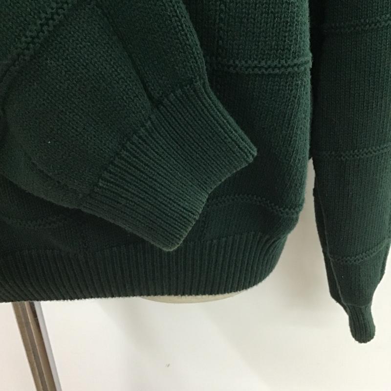 アイゾッド IZOD ニット、セーター 長袖 コットン クルーネック L ワンポイント 緑 / グリーン / メンズ USED 古着 中古 10103791