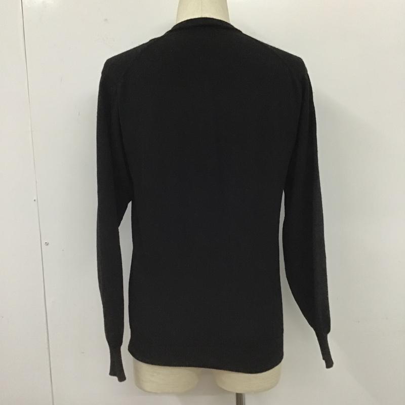 ラコステ LACOSTE ニット、セーター 長袖 K-KN0700 CHEMISE LACOSTE Vネック ウール 2 ワンポイント 黒 / ブラック / メンズ USED 古着 中古 10103794