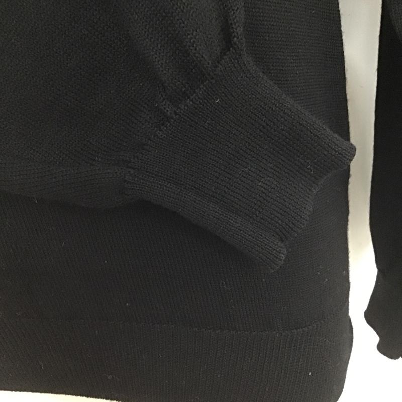 ラコステ LACOSTE ニット、セーター 長袖 K-KN0700 CHEMISE LACOSTE Vネック ウール 2 ワンポイント 黒 / ブラック / メンズ USED 古着 中古 10103794
