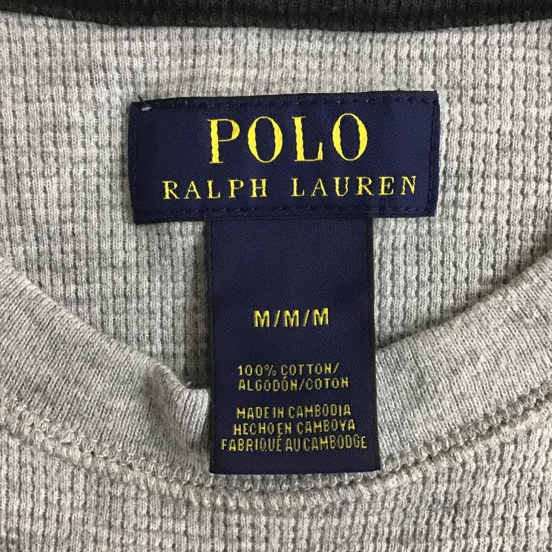 ポロラルフローレン POLO RALPH LAUREN カットソー 長袖 クルーネック コストコ M ワンポイント 灰 / グレー / メンズ USED 古着 中古 10103799