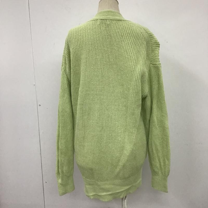 グリーンレーベルリラクシング green label relaxing カーディガン 長袖 3628-105-0801 カタアゼカーディガン 長袖カーディガン 前開ボタン 無地 緑 / グリーン / レディース USED 古着 中古 10103819
