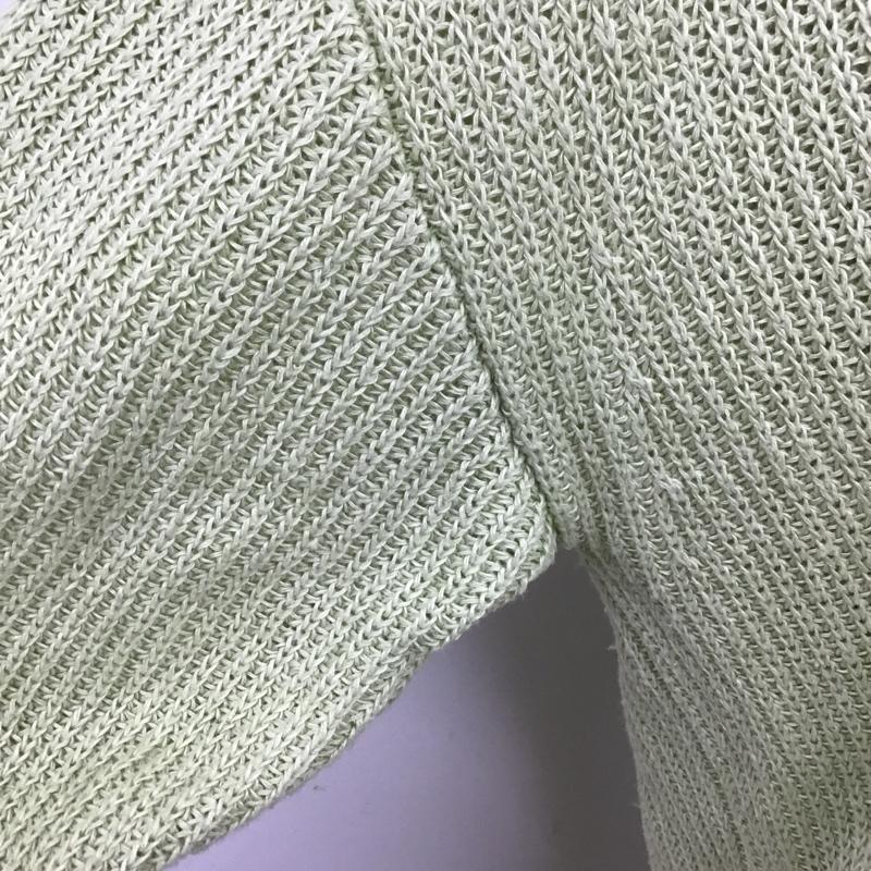 グリーンレーベルリラクシング green label relaxing カーディガン 長袖 3628-105-0801 カタアゼカーディガン 長袖カーディガン 前開ボタン 無地 緑 / グリーン / レディース USED 古着 中古 10103819