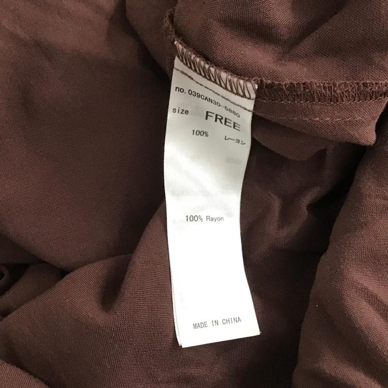 スライ SLY ワンピース ひざ丈スカート 039CAN30-5880 ロングシャツ FREE 無地 茶 / ブラウン / レディース USED 古着 中古 10103833
