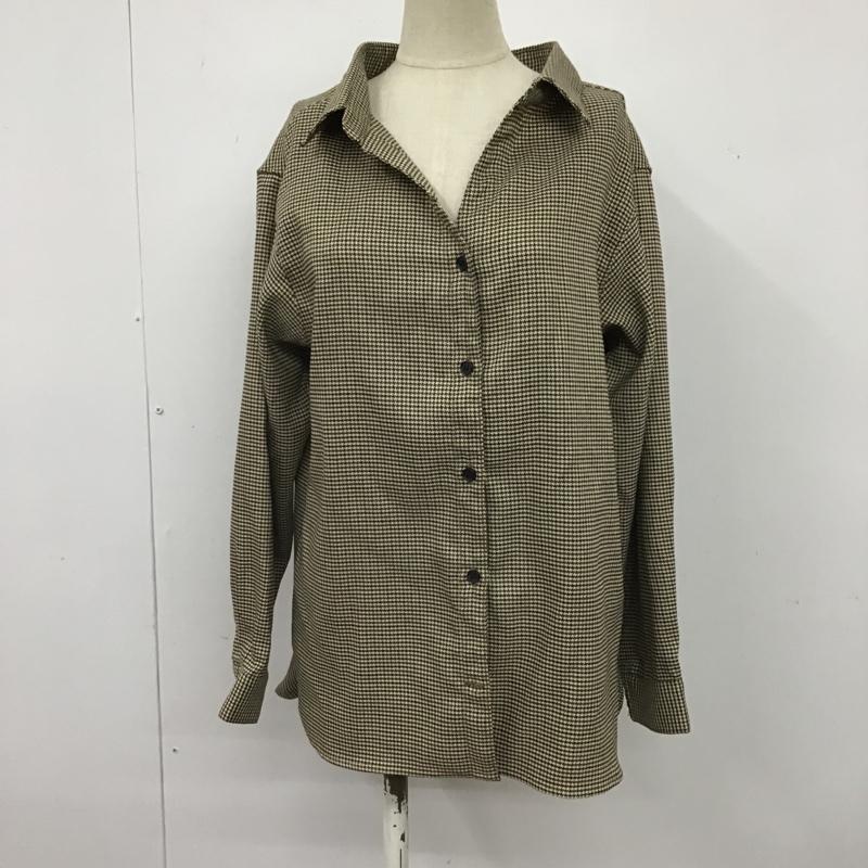 アズールバイマウジー AZUL BY MOUSSY シャツ、ブラウス 長袖 250CAC30-333H 千鳥柄抜け衿ルーズシャツ 長袖シャツ カラーシャツ M 千鳥格子 マルチカラー / マルチカラー / レディース USED 古着 中古 10103834