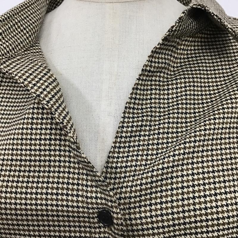 アズールバイマウジー AZUL BY MOUSSY シャツ、ブラウス 長袖 250CAC30-333H 千鳥柄抜け衿ルーズシャツ 長袖シャツ カラーシャツ M 千鳥格子 マルチカラー / マルチカラー / レディース USED 古着 中古 10103834
