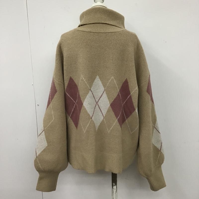 ヘザー Heather ニット、セーター 長袖 HE061312CF ニット セーター タートルネック長袖カットソー FREE プリント ベージュ / ベージュ / X 桃 / ピンク / X 白 / ホワイト / レディース USED 古着 中古 10103841