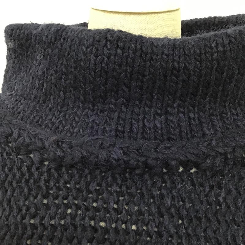 シーグリーン Seagreen ニット、セーター 長袖 LSEA21A9595-K THICK YARN HAND KNIT FREE 無地 紺 / ネイビー / レディース USED 古着 中古 10103842