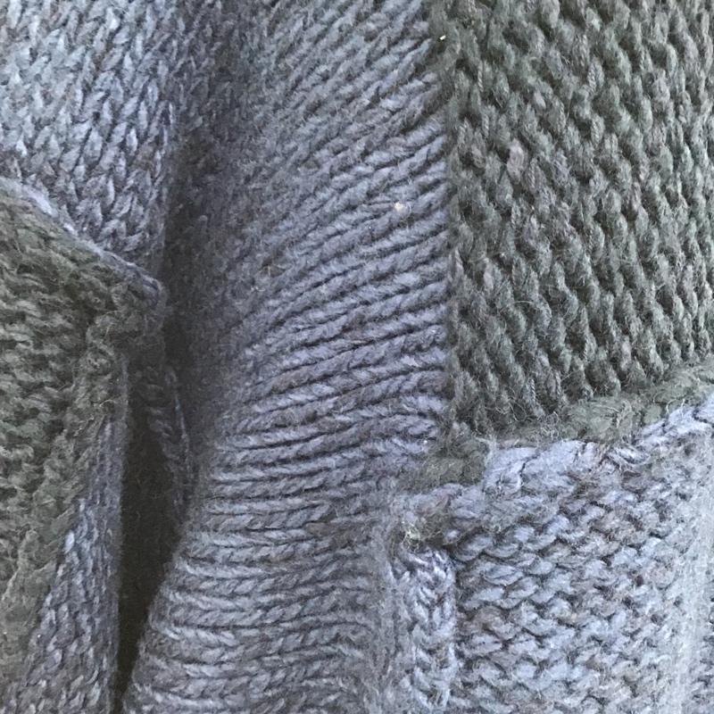 シーグリーン Seagreen ニット、セーター 長袖 LSEA21A9595-K THICK YARN HAND KNIT FREE 無地 紺 / ネイビー / レディース USED 古着 中古 10103842