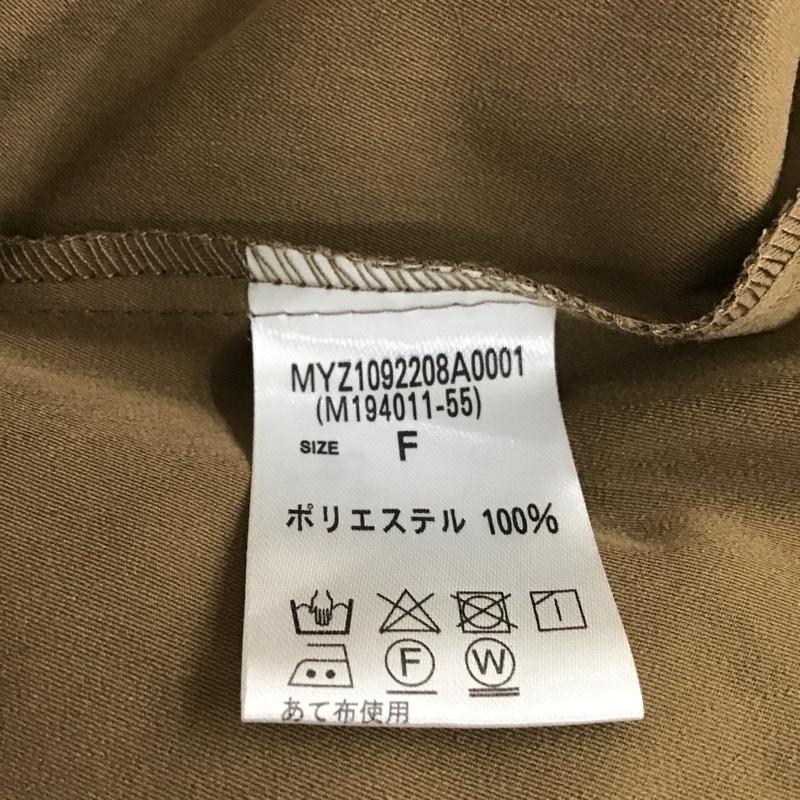 ミスティック mystic コート トレンチコート MYZ1092208A0001 ヨークギャザートレンチコート ワンピコート ノーカラー FREE 無地 茶 / ブラウン / レディース USED 古着 中古 10103848