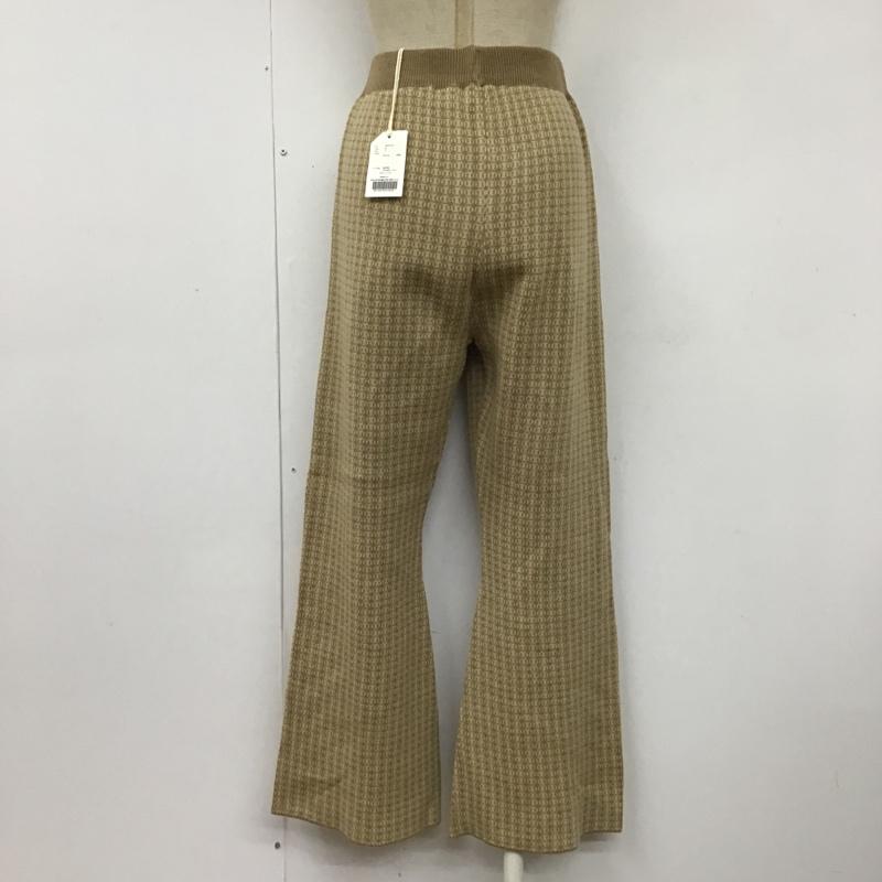 古着 USED ボトムス ボトムス lawgy ニットパンツ フルレングス フレア タグ付き FREE 総柄 ベージュ / ベージュ /  レディース USED 古着 中古 10103854