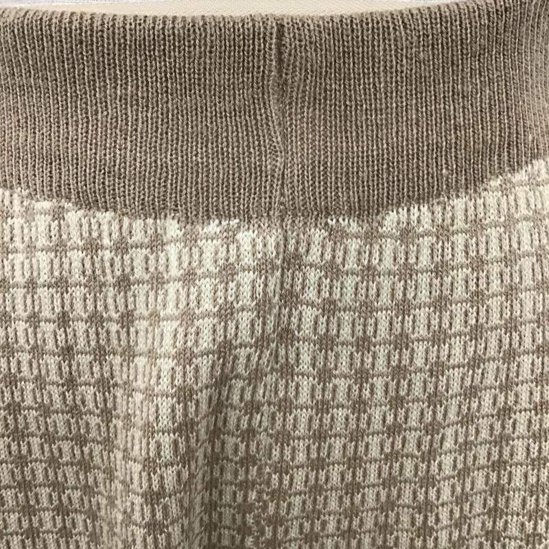 古着 USED ボトムス ボトムス lawgy ニットパンツ フルレングス フレア タグ付き FREE 総柄 ベージュ / ベージュ /  レディース USED 古着 中古 10103854
