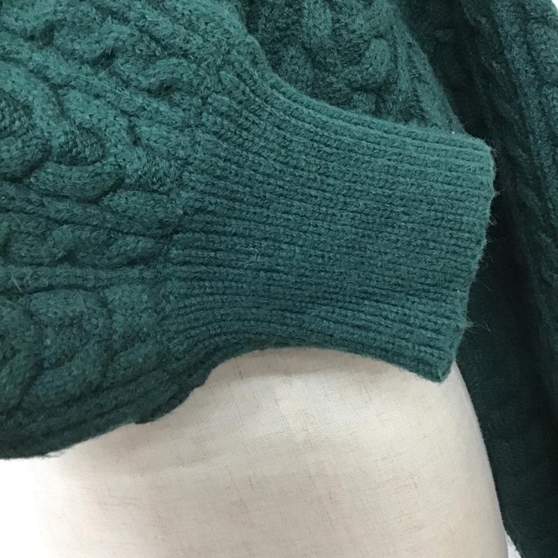 ヘザー Heather ニット、セーター 長袖 HE061512CF ケーブル編み ショート丈 ショートニット FREE 無地 緑 / グリーン / レディース USED 古着 中古 10103858