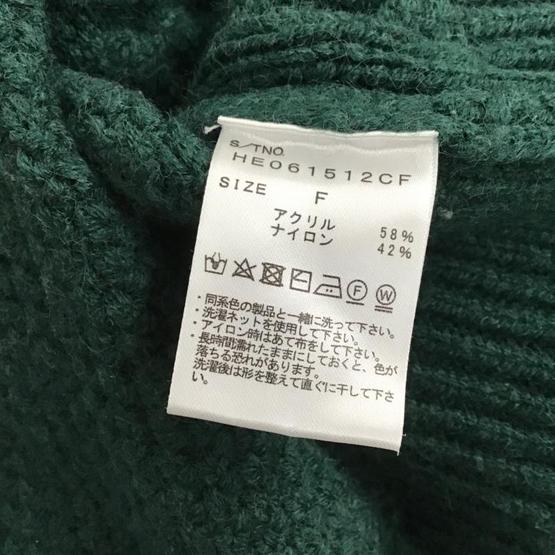 ヘザー Heather ニット、セーター 長袖 HE061512CF ケーブル編み ショート丈 ショートニット FREE 無地 緑 / グリーン / レディース USED 古着 中古 10103858