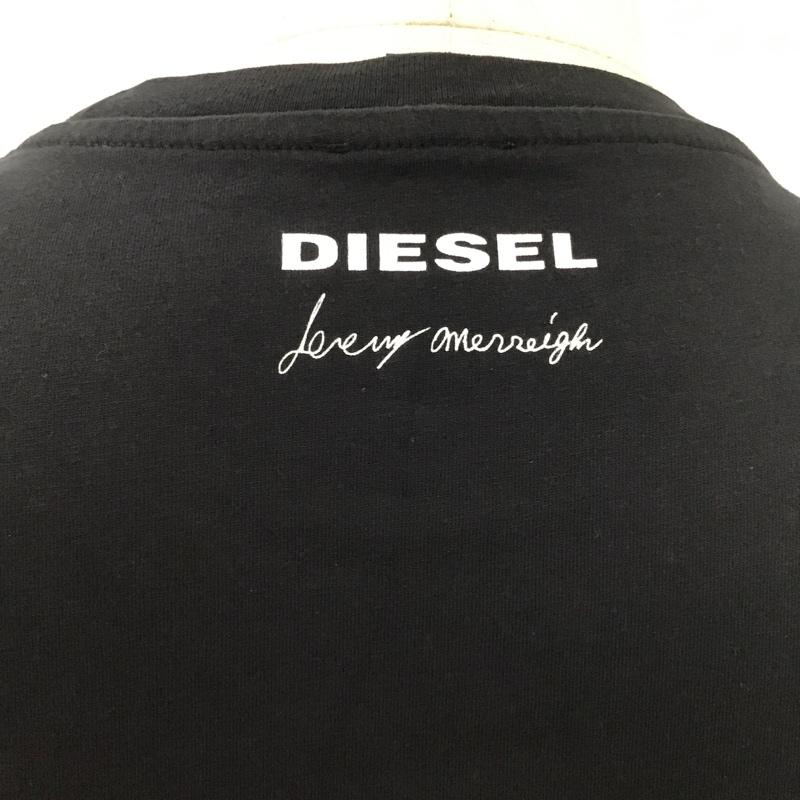 ディーゼル DIESEL Tシャツ 半袖 半袖カットソー プリントTシャツ クルーネックカットソー L プリント 黒 / ブラック / メンズ USED 古着 中古 10103867