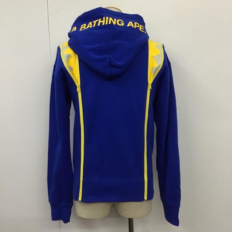 アベイシングエイプ A BATHING APE パーカー 長袖 長袖パーカー ジップアップパーカー プリントスウェット トレーナー M プリント 青 / ブルー / メンズ USED 古着 中古 10103873
