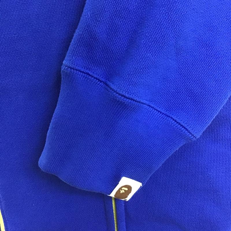 アベイシングエイプ A BATHING APE パーカー 長袖 長袖パーカー ジップアップパーカー プリントスウェット トレーナー M プリント 青 / ブルー / メンズ USED 古着 中古 10103873