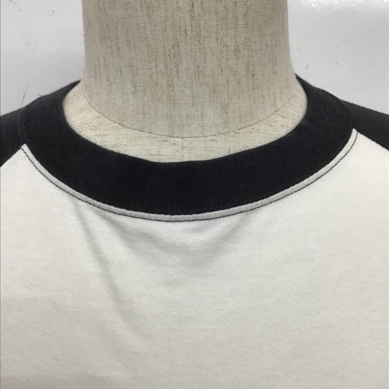 ダブルタップス W)TAPS Tシャツ 七分袖 七分袖カットソー プリントTシャツ クルーネックカットソー ラグラン S ロゴ、文字 白 / ホワイト / X 紺 / ネイビー / メンズ USED 古着 中古 10103877