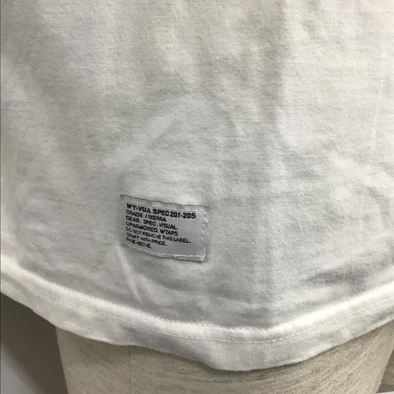 ダブルタップス W)TAPS Tシャツ 七分袖 七分袖カットソー プリントTシャツ クルーネックカットソー ラグラン S ロゴ、文字 白 / ホワイト / X 紺 / ネイビー / メンズ USED 古着 中古 10103877
