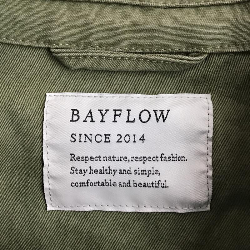 ベイフロー BAYFLOW ジャケット、上着 ジャケット、ブレザー ミリタリージャケット カジュアルシャツ カラーシャツ ジャケット 3 刺繍 カーキ / カーキ / レディース USED 古着 中古 10103878