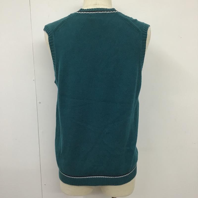 ラコステ LACOSTE ベスト ベスト ニットベスト ノースリーブニット Vネック プルオーバー 3 ロゴ、文字 緑 / グリーン / メンズ USED 古着 中古 10103883