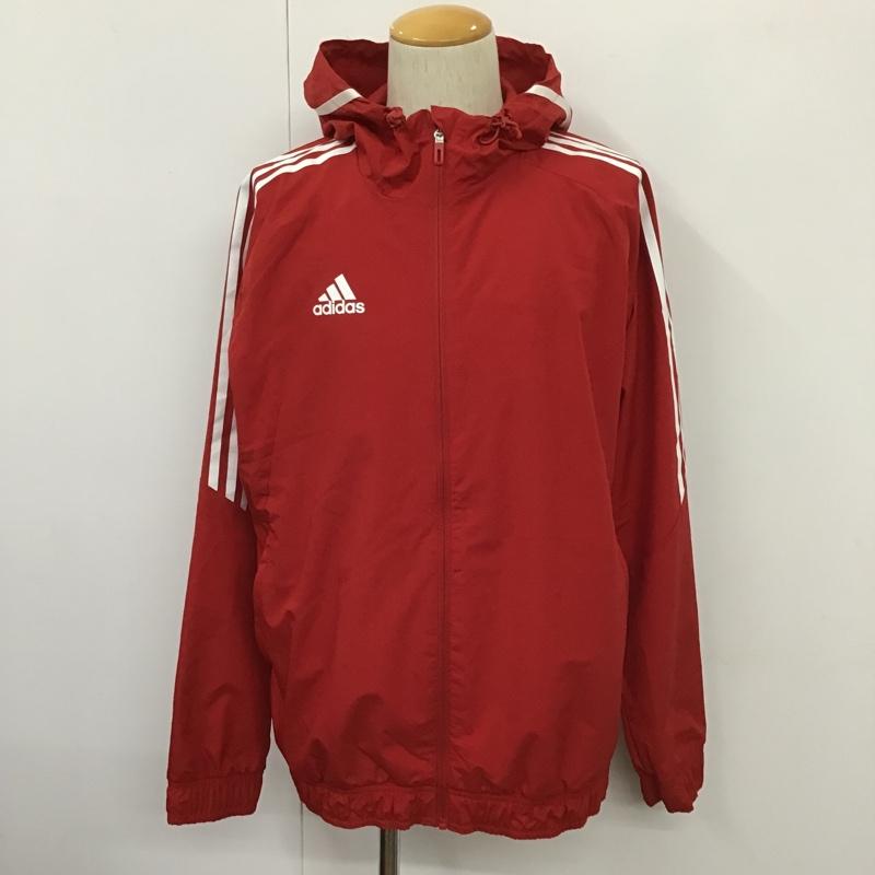アディダス adidas ジャケット、上着 ジャンパー、ブルゾン HD2292 オールウェザー ジャケット ジップアップジャケット スポーツウェア ロゴ、文字 赤 / レッド / メンズ USED 古着 中古 10103889