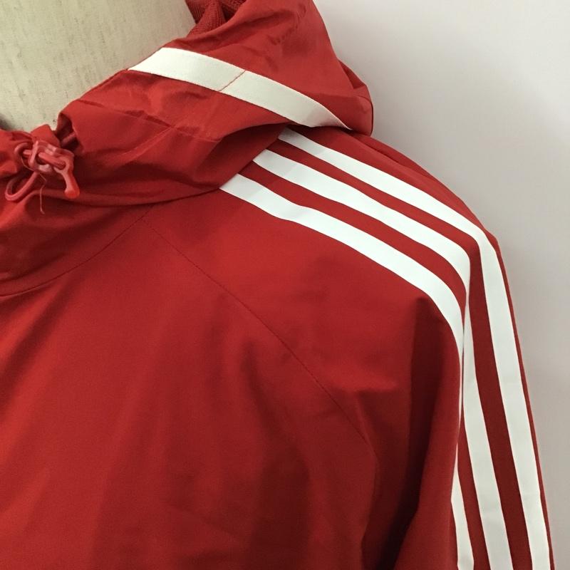アディダス adidas ジャケット、上着 ジャンパー、ブルゾン HD2292 オールウェザー ジャケット ジップアップジャケット スポーツウェア ロゴ、文字 赤 / レッド / メンズ USED 古着 中古 10103889