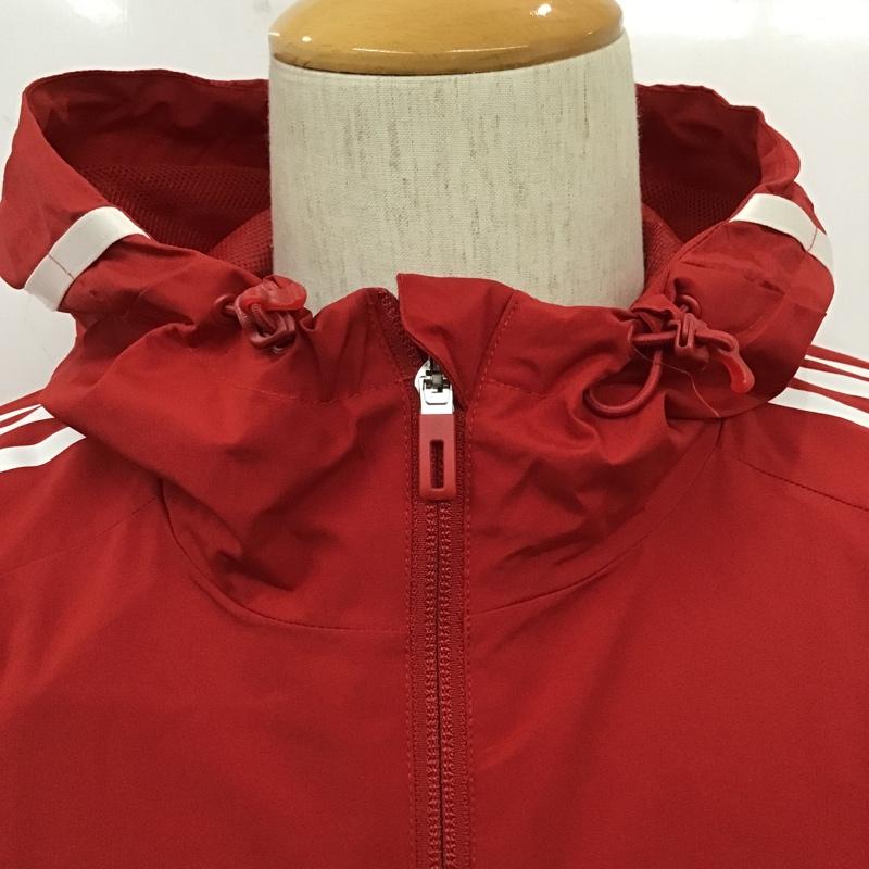 アディダス adidas ジャケット、上着 ジャンパー、ブルゾン HD2292 オールウェザー ジャケット ジップアップジャケット スポーツウェア ロゴ、文字 赤 / レッド / メンズ USED 古着 中古 10103889