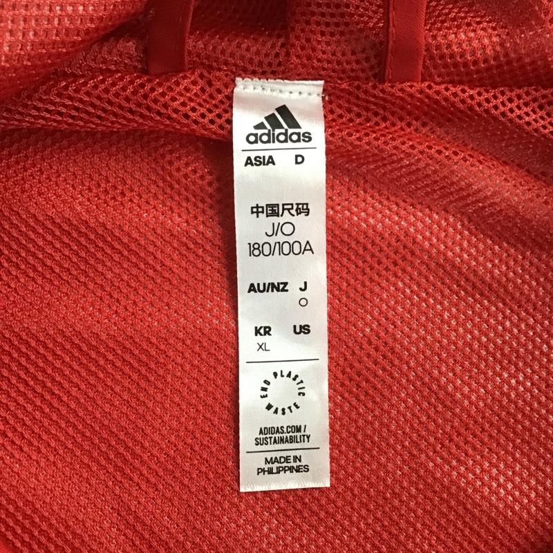 アディダス adidas ジャケット、上着 ジャンパー、ブルゾン HD2292 オールウェザー ジャケット ジップアップジャケット スポーツウェア ロゴ、文字 赤 / レッド / メンズ USED 古着 中古 10103889