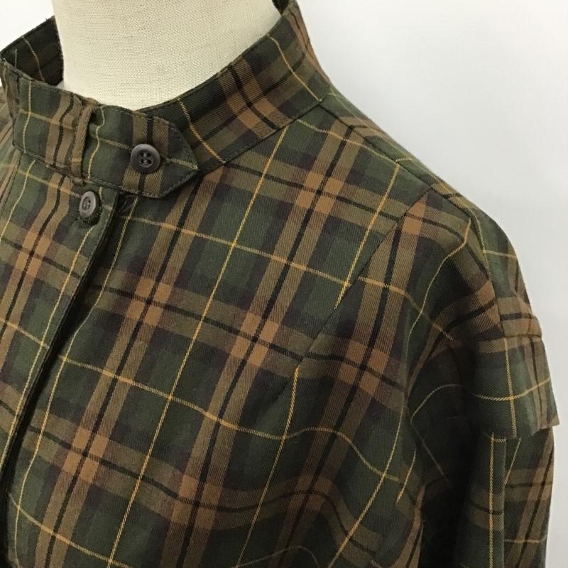 フリークスストア FREAK'S STORE ワンピース ひざ丈スカート 長袖シャツワンピース ノーカラーワンピース 前開シャツワンピース FREE チェック マルチカラー / マルチカラー / レディース USED 古着 中古 10103892
