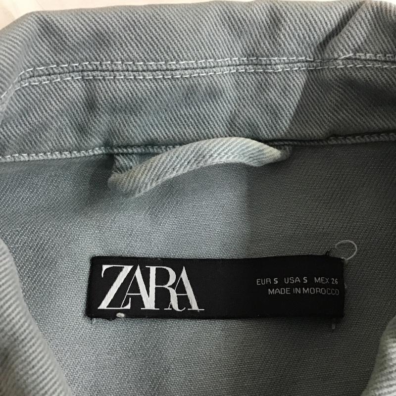ザラ ZARA ジャケット、上着 ジャケット、ブレザー デニムジャケット Gジャン アウター カラージャケット S 無地 水色 / ライトブルー / レディース USED 古着 中古 10103909