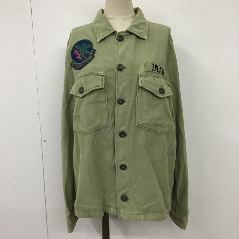 ザラ ZARA ジャケット、上着 ジャケット、ブレザー ミリタリージャケット シャツジャケット カジュアルジャケット カラージャケット M ロゴ、文字 カーキ / カーキ / レディース USED 古着 中古 10103922