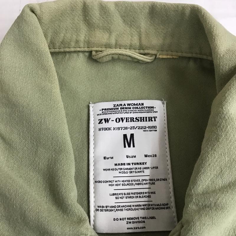 ザラ ZARA ジャケット、上着 ジャケット、ブレザー ミリタリージャケット シャツジャケット カジュアルジャケット カラージャケット M ロゴ、文字 カーキ / カーキ / レディース USED 古着 中古 10103922