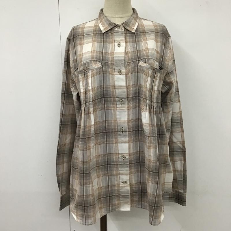 マーモット Marmot シャツ、ブラウス 長袖 TOWSJB76 オンブレチェック柄長袖シャツ カラーシャツ 長袖シャツ M チェック 茶 / ブラウン / レディース USED 古着 中古 10103923