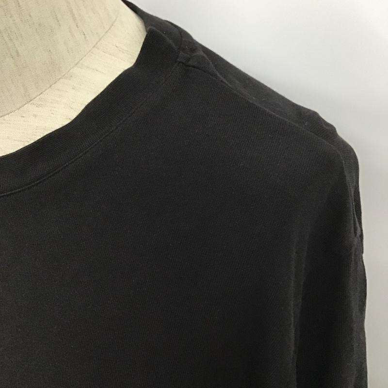 トミーヒルフィガー TOMMY HILFIGER カットソー 長袖 長袖カットソー クルーネックカットソー ロングスリーブカットソー プリントTシャツ XL ロゴ、文字 黒 / ブラック / メンズ USED 古着 中古 10103951