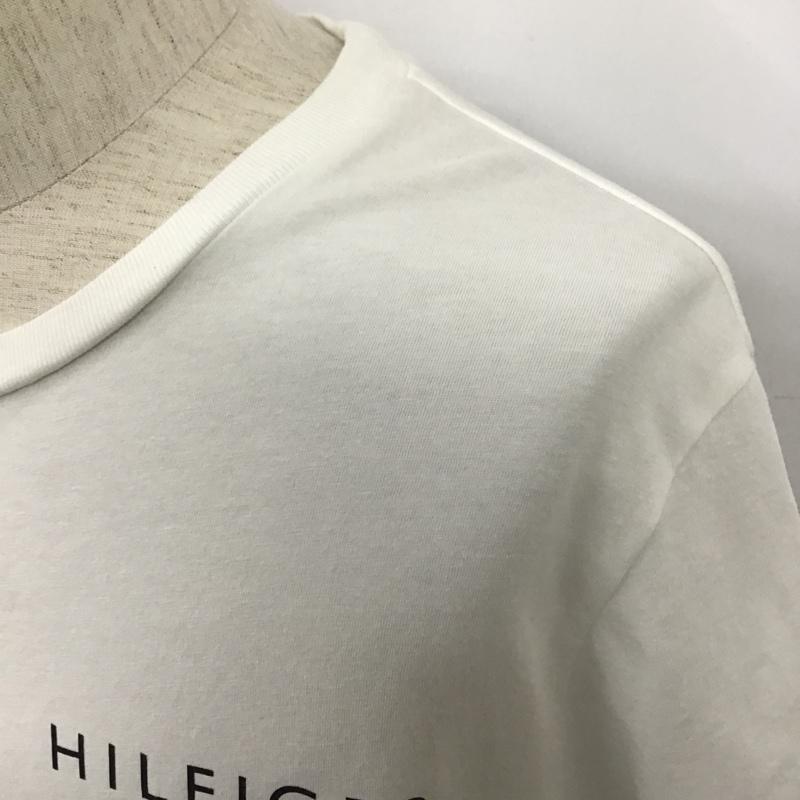 トミーヒルフィガー TOMMY HILFIGER Tシャツ 半袖 半袖カットソー プリントTシャツ クルーネックカットソー XL ロゴ、文字 白 / ホワイト / メンズ USED 古着 中古 10103952