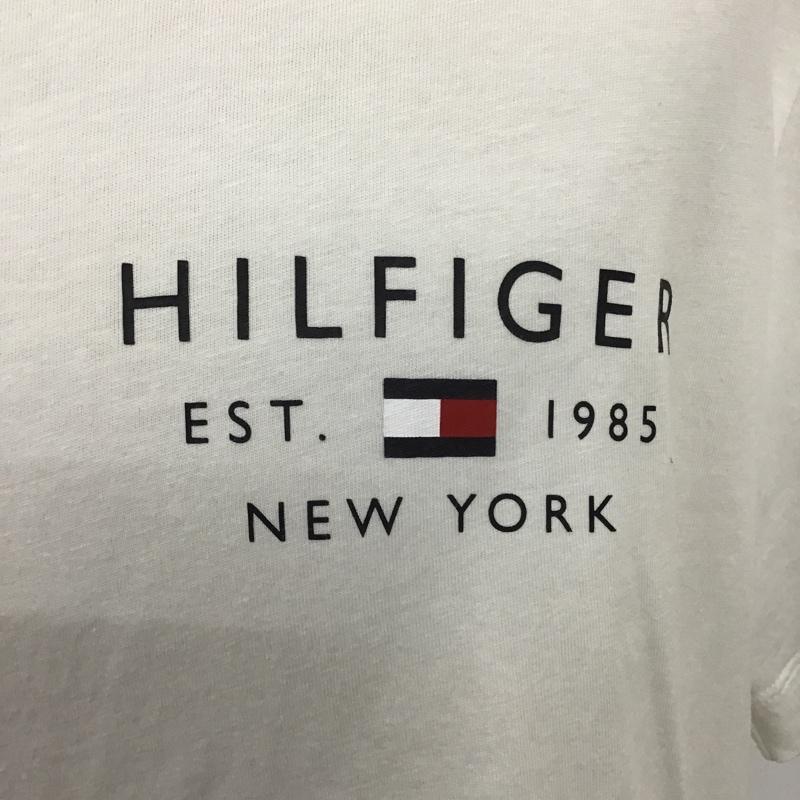 トミーヒルフィガー TOMMY HILFIGER Tシャツ 半袖 半袖カットソー プリントTシャツ クルーネックカットソー XL ロゴ、文字 白 / ホワイト / メンズ USED 古着 中古 10103952