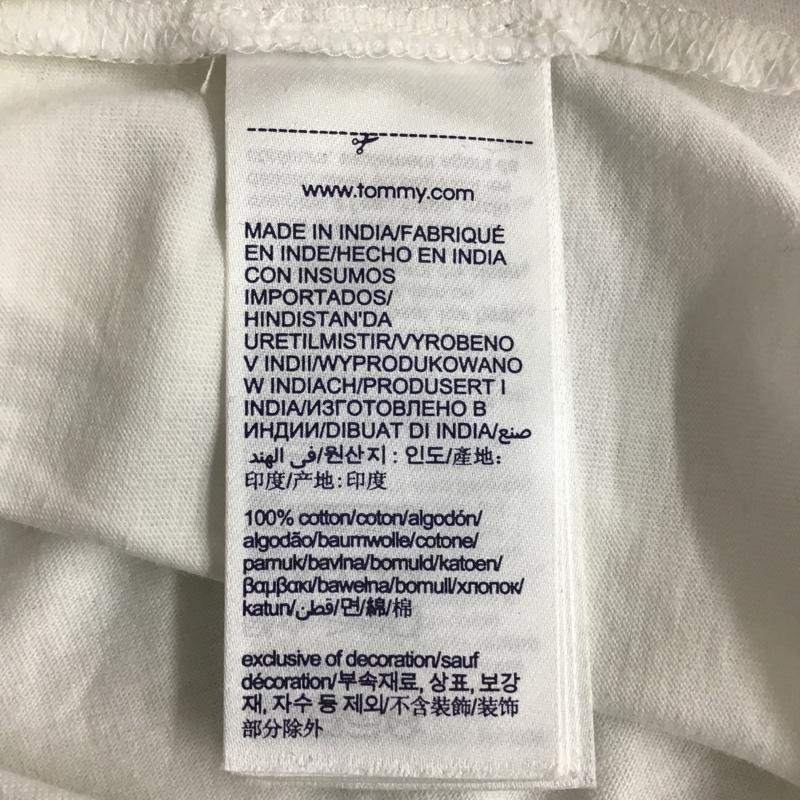 トミーヒルフィガー TOMMY HILFIGER Tシャツ 半袖 半袖カットソー プリントTシャツ クルーネックカットソー XL ロゴ、文字 白 / ホワイト / メンズ USED 古着 中古 10103952