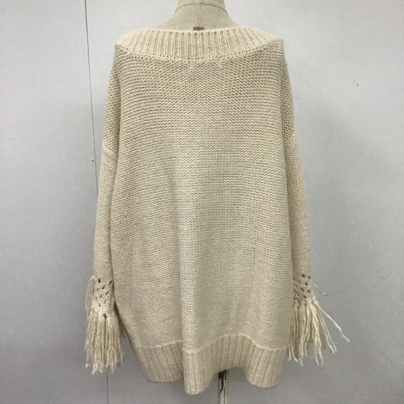 ジーナシス JEANASIS ニット、セーター 長袖 JS063296MC FREE 無地 オフホワイト / オフホワイト / レディース USED 古着 中古 10103965
