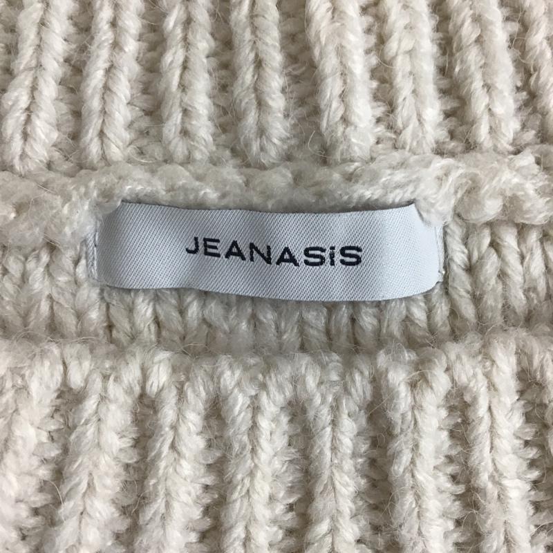 ジーナシス JEANASIS ニット、セーター 長袖 JS063296MC FREE 無地 オフホワイト / オフホワイト / レディース USED 古着 中古 10103965