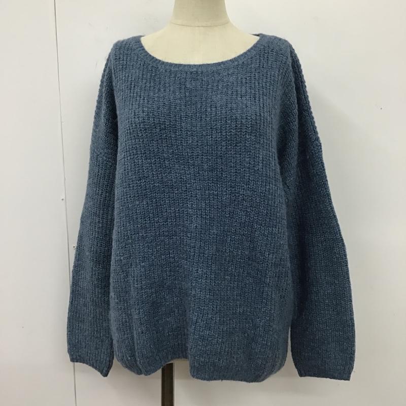 レプシィム LEPSIM ニット、セーター 長袖 LP261831N9 クルーネック FREE 無地 青 / ブルー / レディース USED 古着 中古 10103977