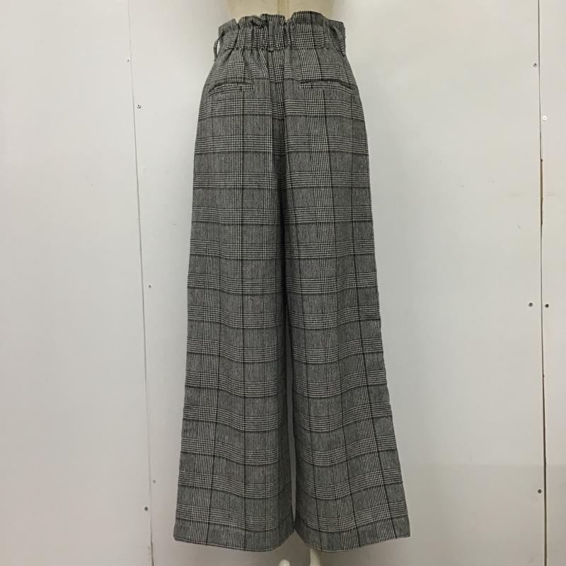 グローバルワーク GLOBAL WORK ボトムス ボトムス GW518512MB グレンチェック ワイドパンツ ハイウエストパンツ L 千鳥格子 白 / ホワイト / X 黒 / ブラック / X 灰 / グレー /  レディース USED 古着 中古 10103982