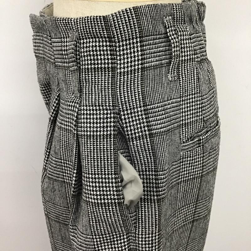 グローバルワーク GLOBAL WORK ボトムス ボトムス GW518512MB グレンチェック ワイドパンツ ハイウエストパンツ L 千鳥格子 白 / ホワイト / X 黒 / ブラック / X 灰 / グレー /  レディース USED 古着 中古 10103982
