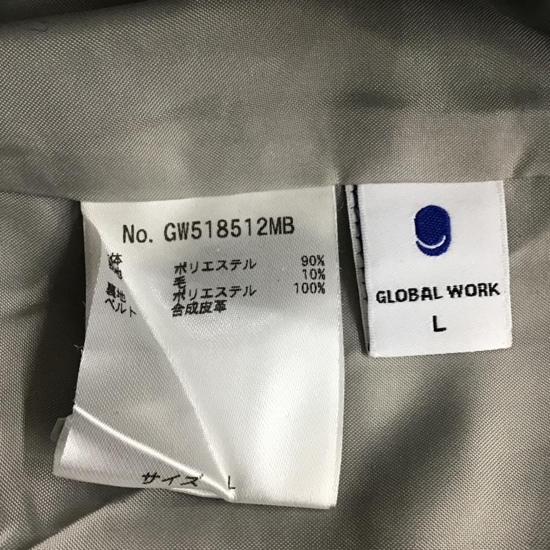 グローバルワーク GLOBAL WORK ボトムス ボトムス GW518512MB グレンチェック ワイドパンツ ハイウエストパンツ L 千鳥格子 白 / ホワイト / X 黒 / ブラック / X 灰 / グレー /  レディース USED 古着 中古 10103982