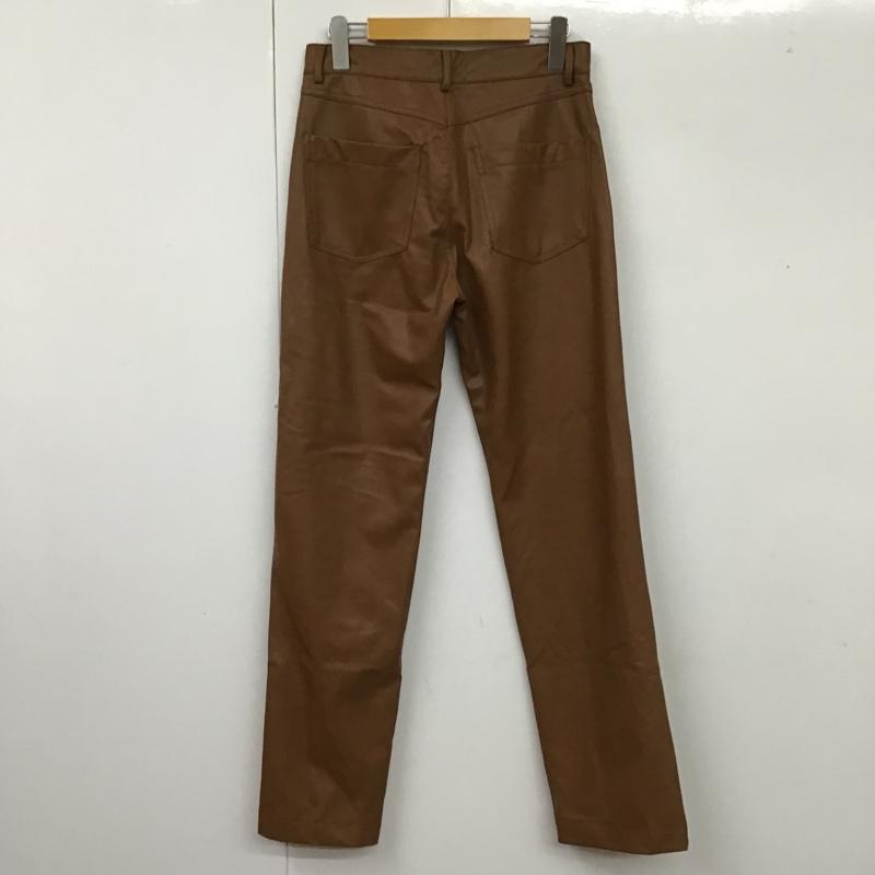 ザラ ZARA ボトムス ボトムス レザーパンツ タグ付 S 無地 茶 / ブラウン /  レディース USED 古着 中古 10103991