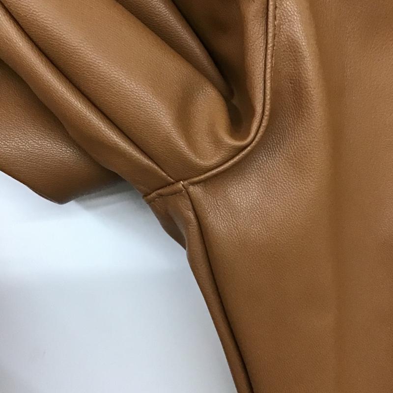 ザラ ZARA ボトムス ボトムス レザーパンツ タグ付 S 無地 茶 / ブラウン /  レディース USED 古着 中古 10103991