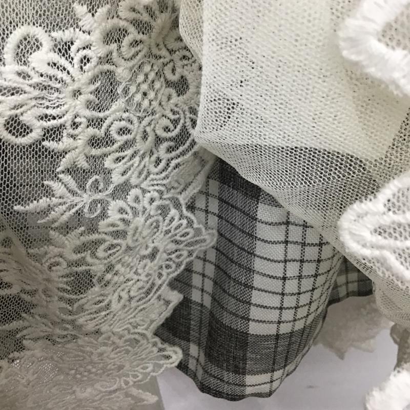 アクシーズファム axes femme スカート ひざ丈スカート チュールスカート M 無地 X チェック マルチカラー / マルチカラー / レディース USED 古着 中古 10104003