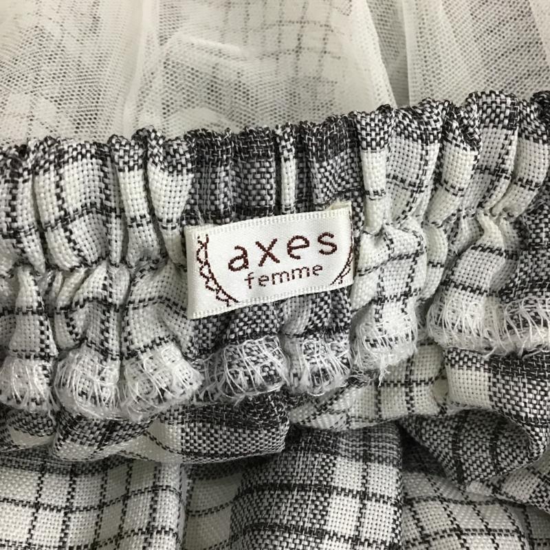 アクシーズファム axes femme スカート ひざ丈スカート チュールスカート M 無地 X チェック マルチカラー / マルチカラー / レディース USED 古着 中古 10104003